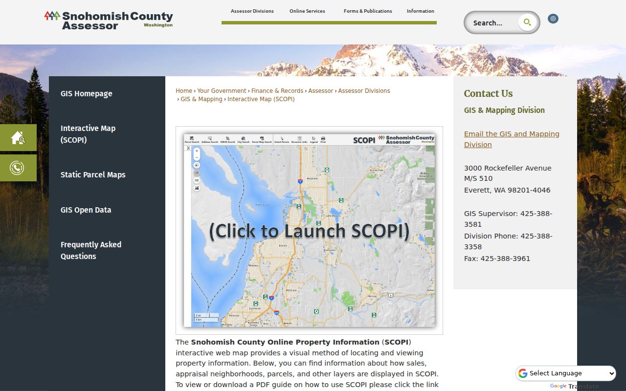 Eastmont residents directory SCOPI parcel map
